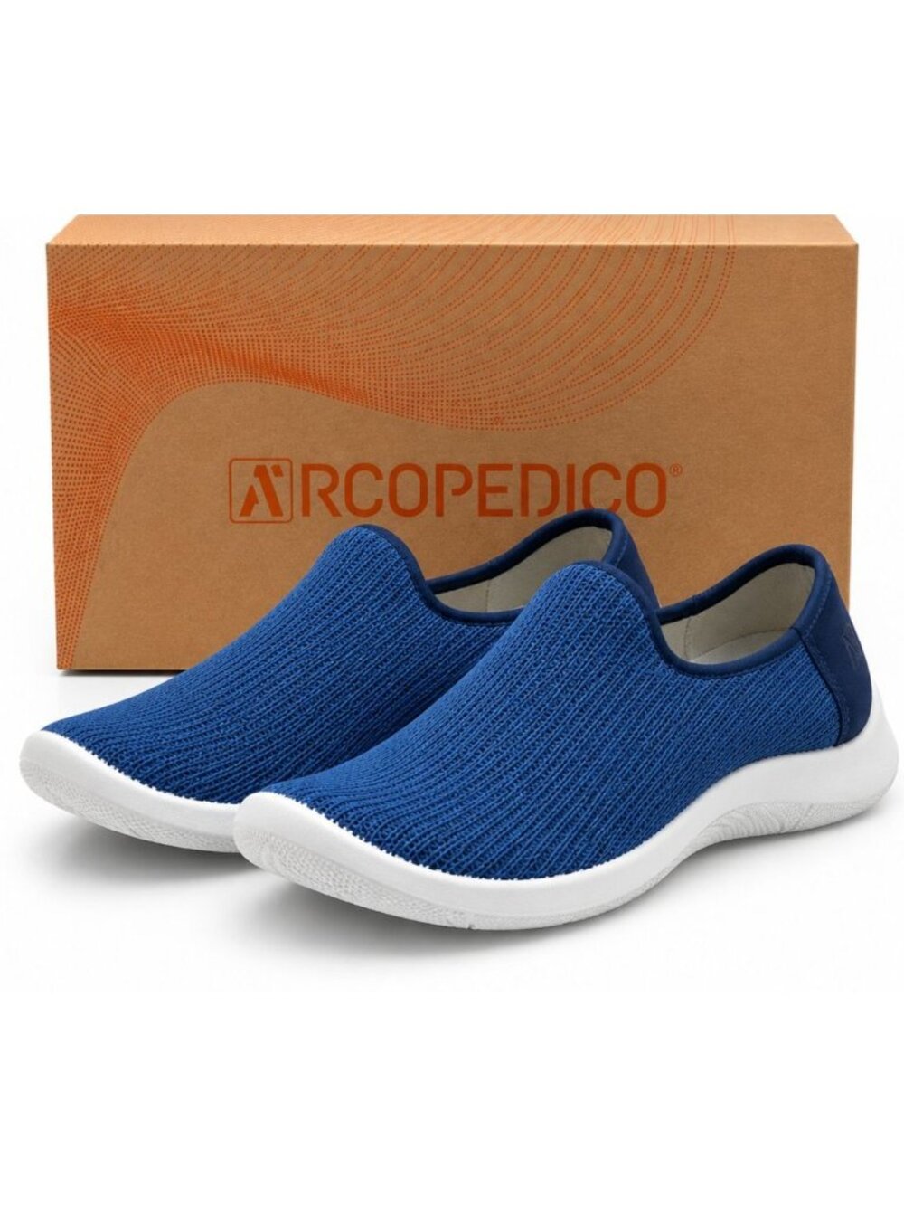 Arcopedico Gaia Easy Fit Supportive Knit Slip-On Shoes Jeans Blue EU 38 US 7.5